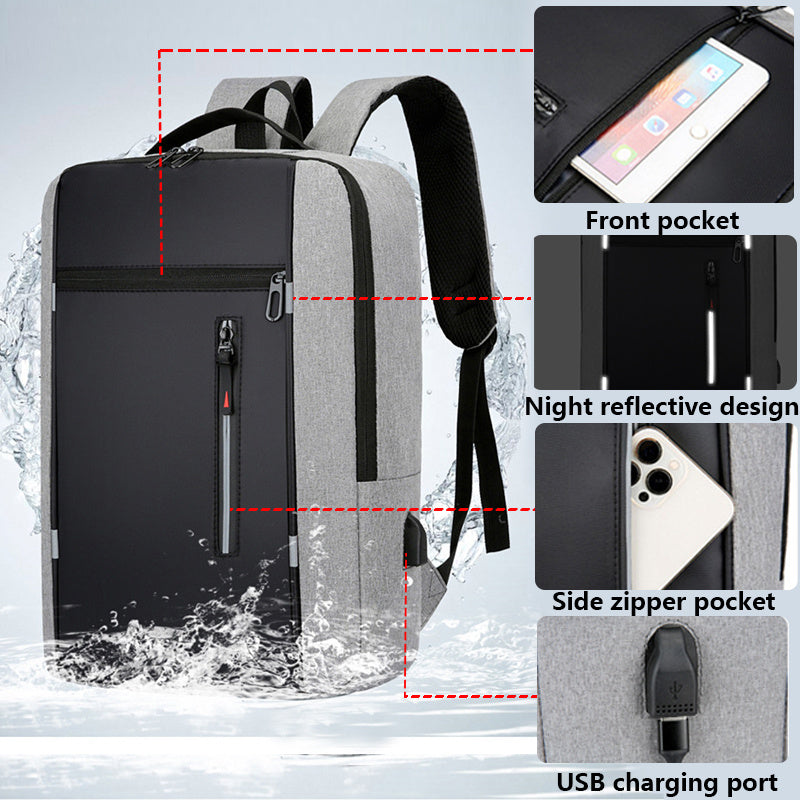Wasserdichter Business-Rucksack mit USB-Ladeanschluss - WANARN