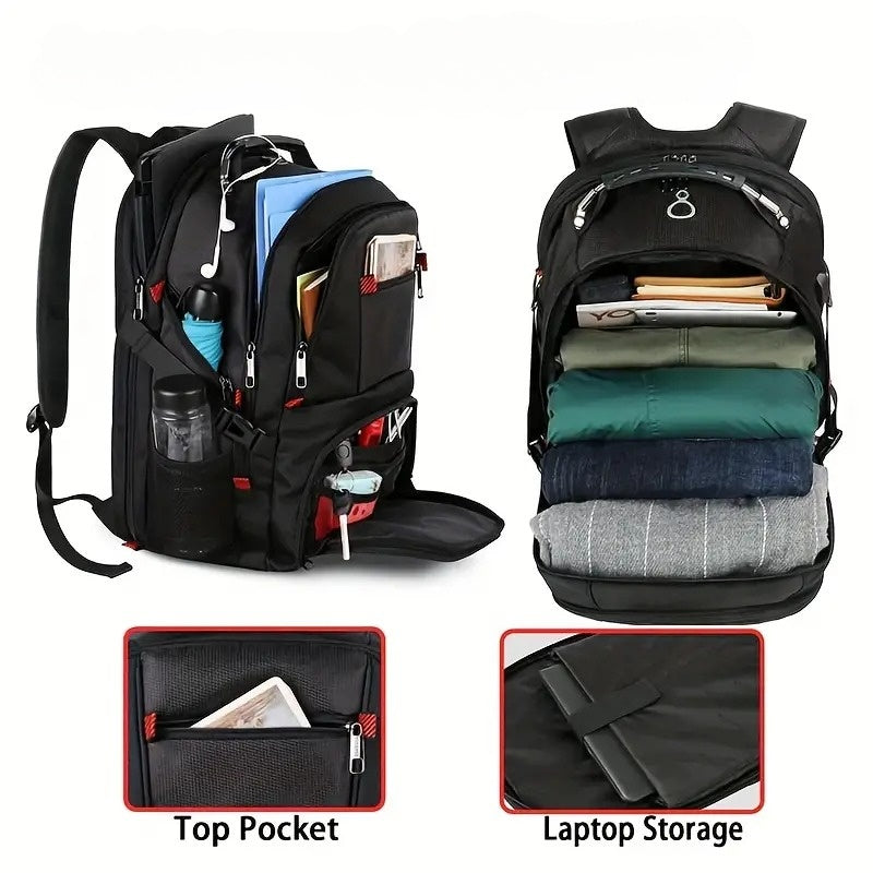 50L Reiserucksack, Laptopfach, USB-Ladeanschluss - GHAN