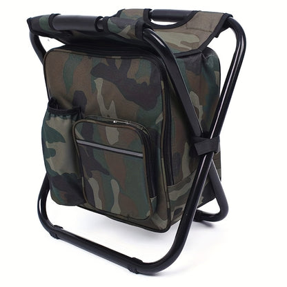 10L Kühlrucksack mit Campinghocker für Angeln und Camping - BIRCHES