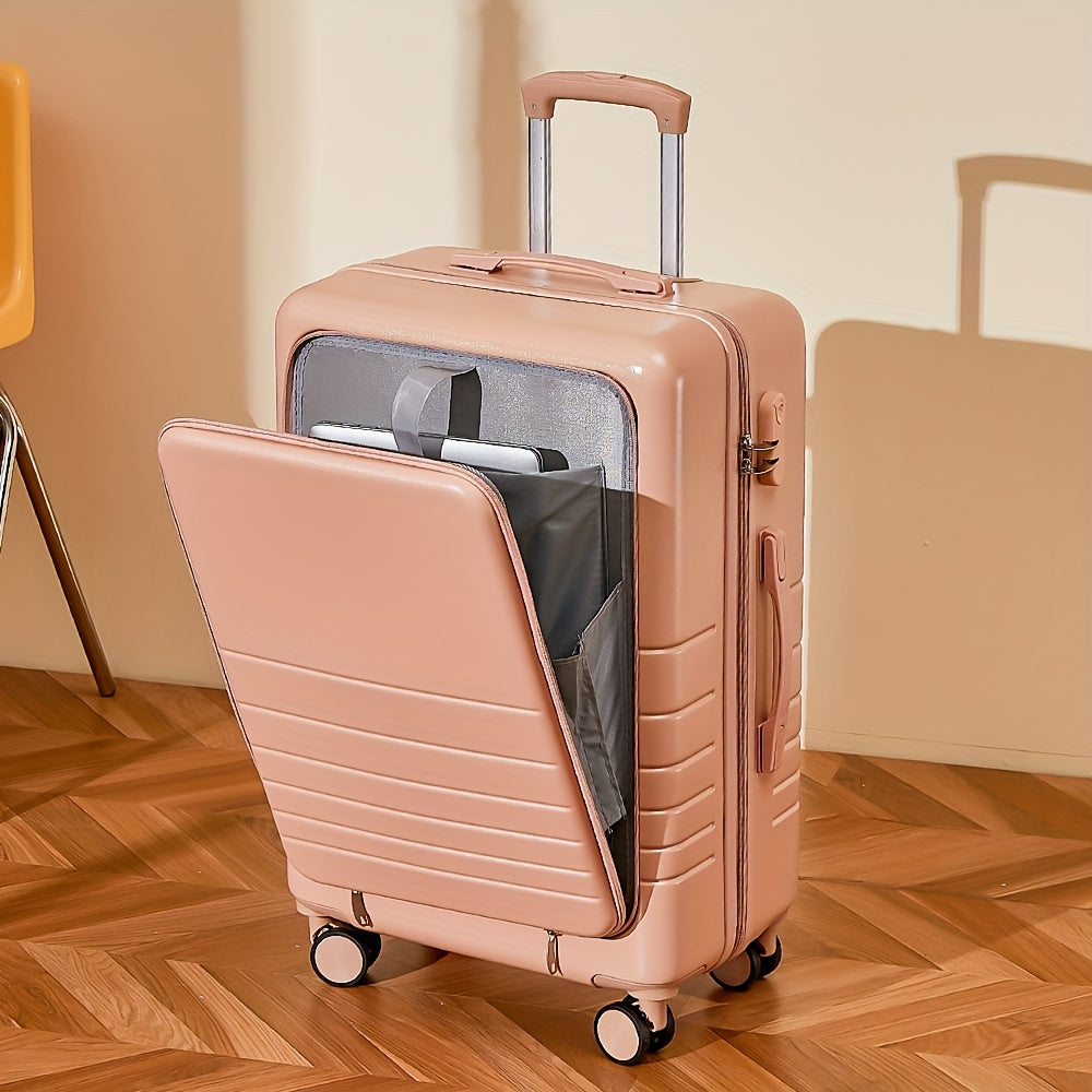 Koffer mit Frontfach für Laptop, Spinner-Räder, Passwort - WAGONER