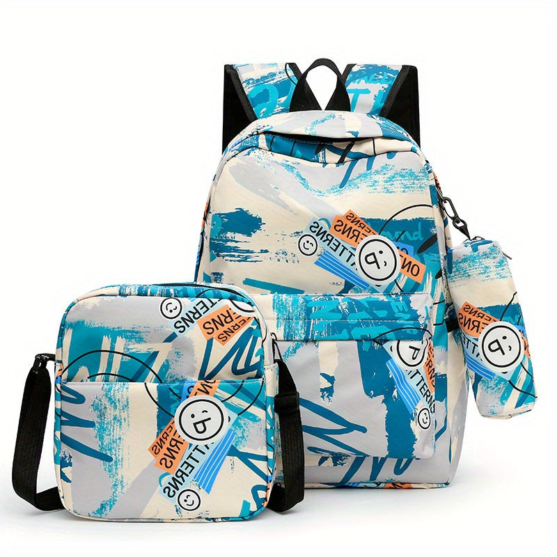 3-teiliges Set: Schultasche m. Umhängetasche & Federmäppchen - APETON