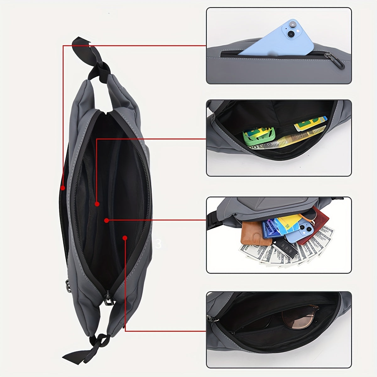Stylische, funktionale, wasserdichte Brusttasche für Männer - BOBO