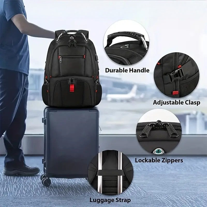 50L Reiserucksack, Laptopfach, USB-Ladeanschluss - GHAN