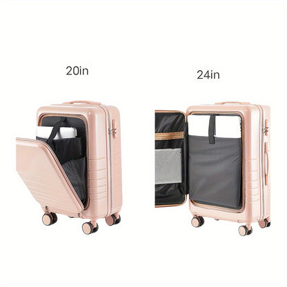 Koffer mit Frontfach für Laptop, Spinner-Räder, Passwort - WAGONER