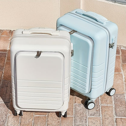 Koffer mit Frontfach für Laptop, Spinner-Räder, Passwort - WAGONER