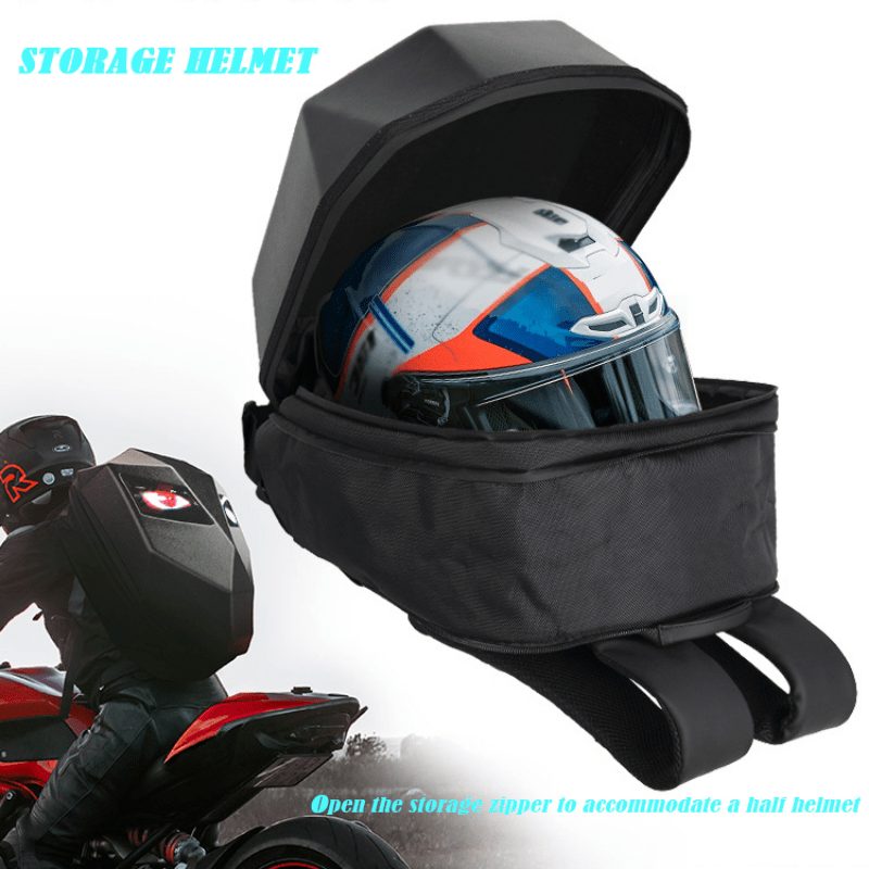 LED-Motorrad-Reitrucksack: Wasserdicht, Hartschale - ARENAZA