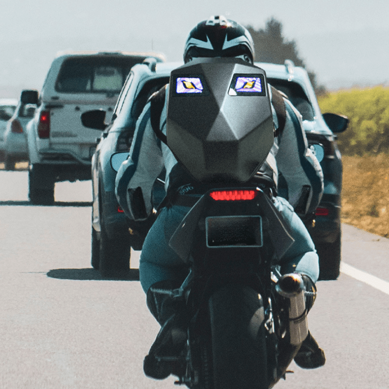 LED-Motorrad-Reitrucksack: Wasserdicht, Hartschale - ARENAZA