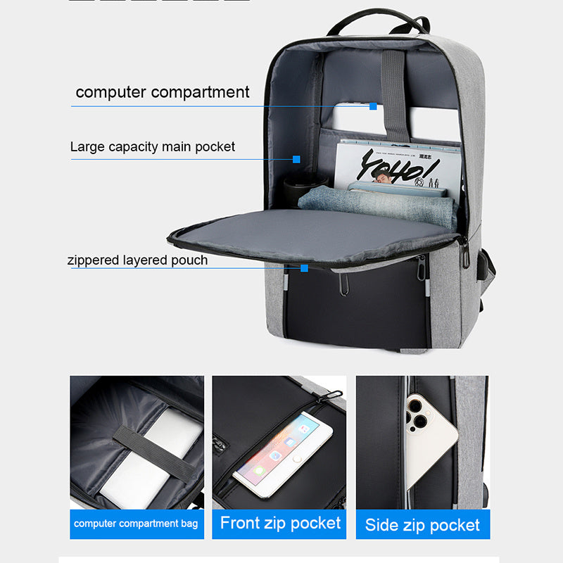 Wasserdichter Business-Rucksack mit USB-Ladeanschluss - WANARN
