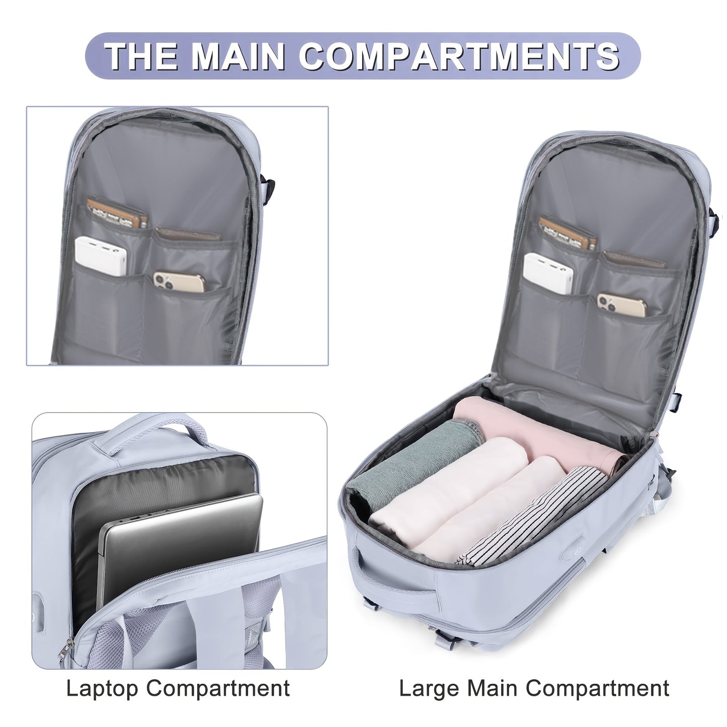 Stilvoller & funktionaler Rucksack mit 39,62 cm Laptopfach - WILUNA