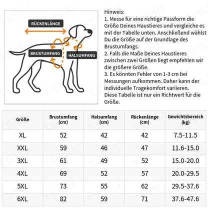 Hundemantel für kaltes Wetter - TOYONE