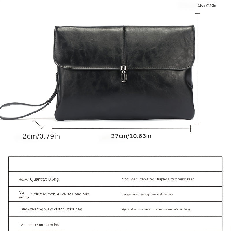 Herren-Handtasche mit Business-Design aus Kunstleder - DECONTRA