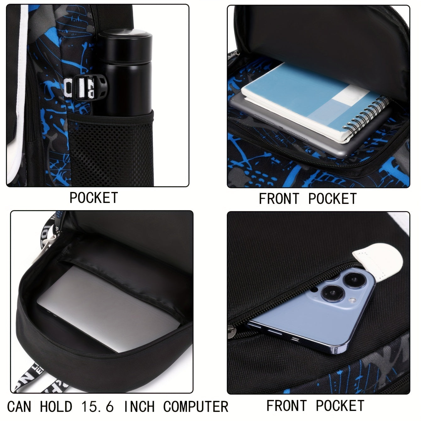 Glow In The Dark Rucksack mit großer Kapazität - STIRLING