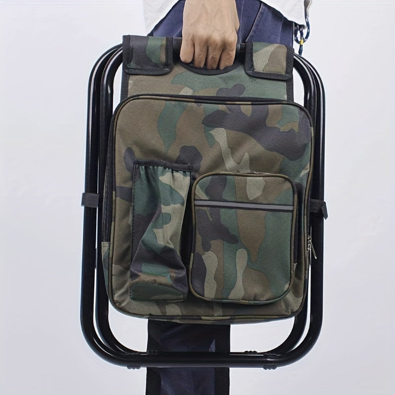 10L Kühlrucksack mit Campinghocker für Angeln und Camping - BIRCHES