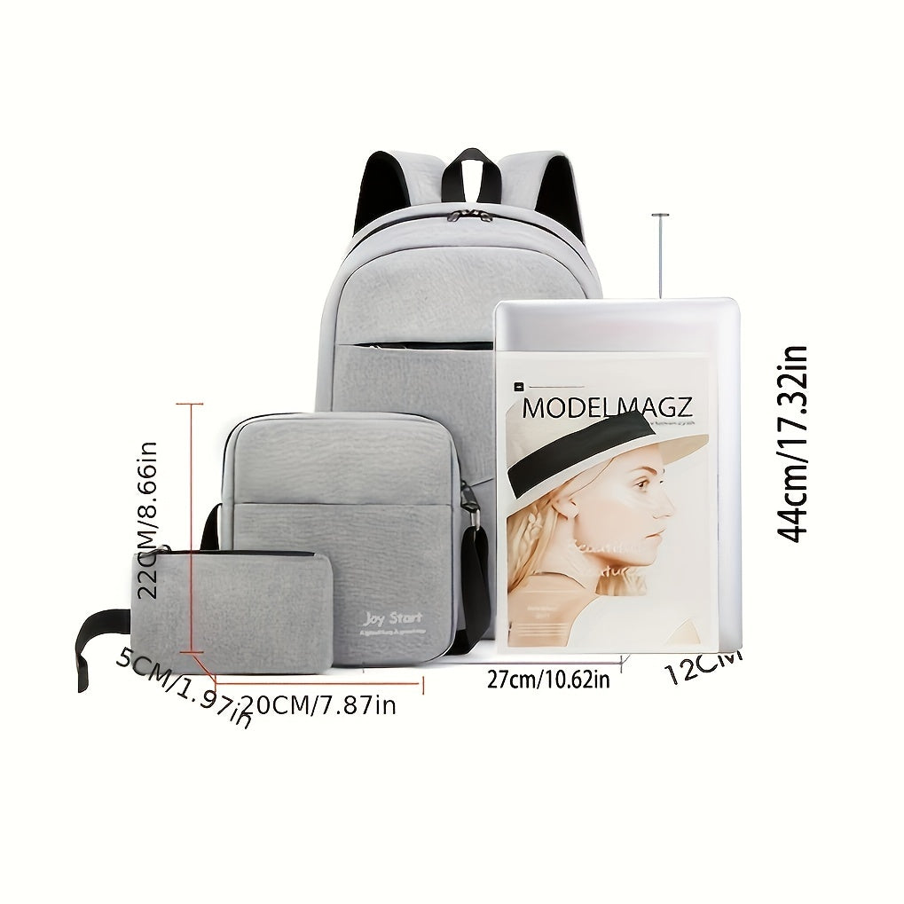 3-teilige, modischer Freizeit-Schulranzen & Computertasche - CATLOW