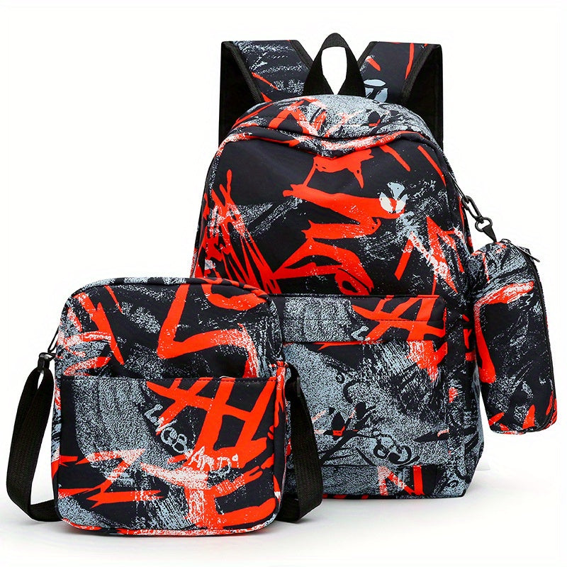 3-teiliges Set: Schultasche m. Umhängetasche & Federmäppchen - APETON