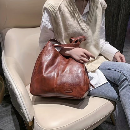 Vintage Hobo Henkeltasche, Kunstleder, mit Reißverschluss - LEONFORTE