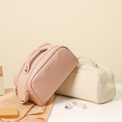 PU-Leder-Reißverschluss-Kosmetiktasche, Große Kapazität - CARRANCO