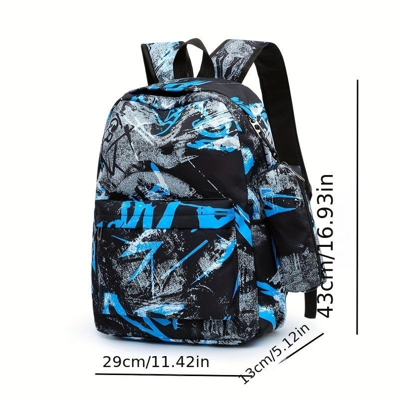 3-teiliges Set: Schultasche m. Umhängetasche & Federmäppchen - APETON