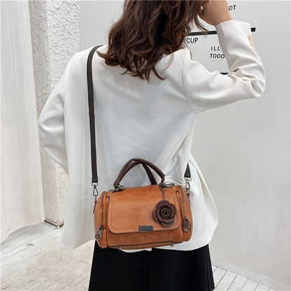 Handtasche, große Kapazität, mit modischen Blumenanhänger - GUALDO