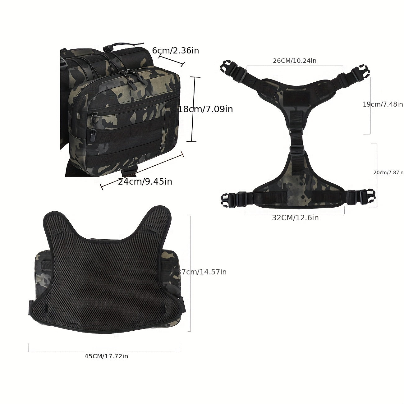 Hundesattelrucksack: Wasserdicht und mit abnehmbaren Taschen - FUKUROI