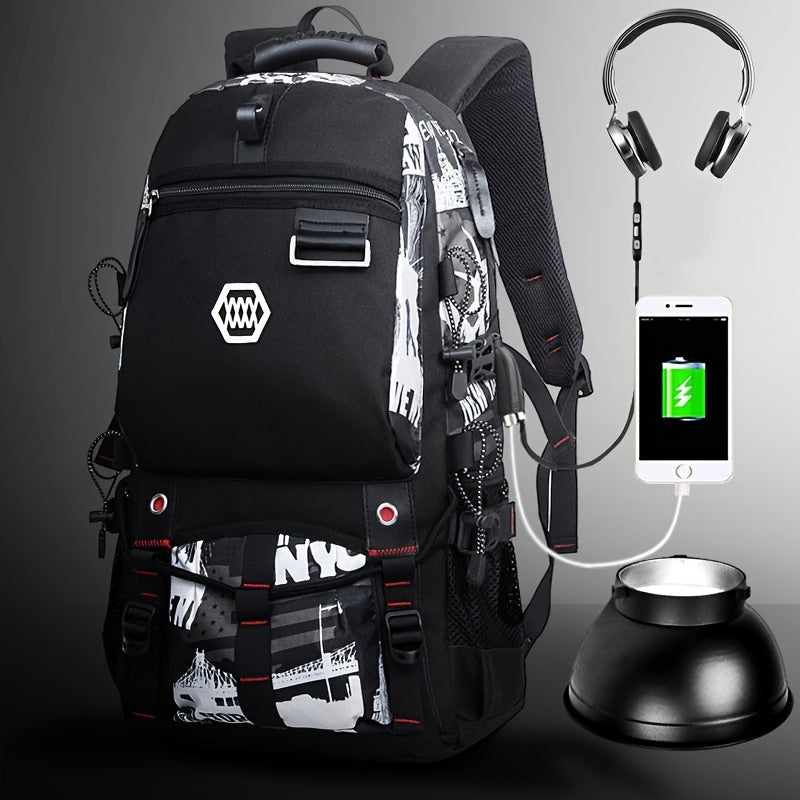 50L Reiserucksack, Laptopfach, USB-Ladeanschluss - WATARRU