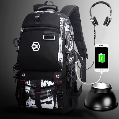 50L Reiserucksack, Laptopfach, USB-Ladeanschluss - WATARRU