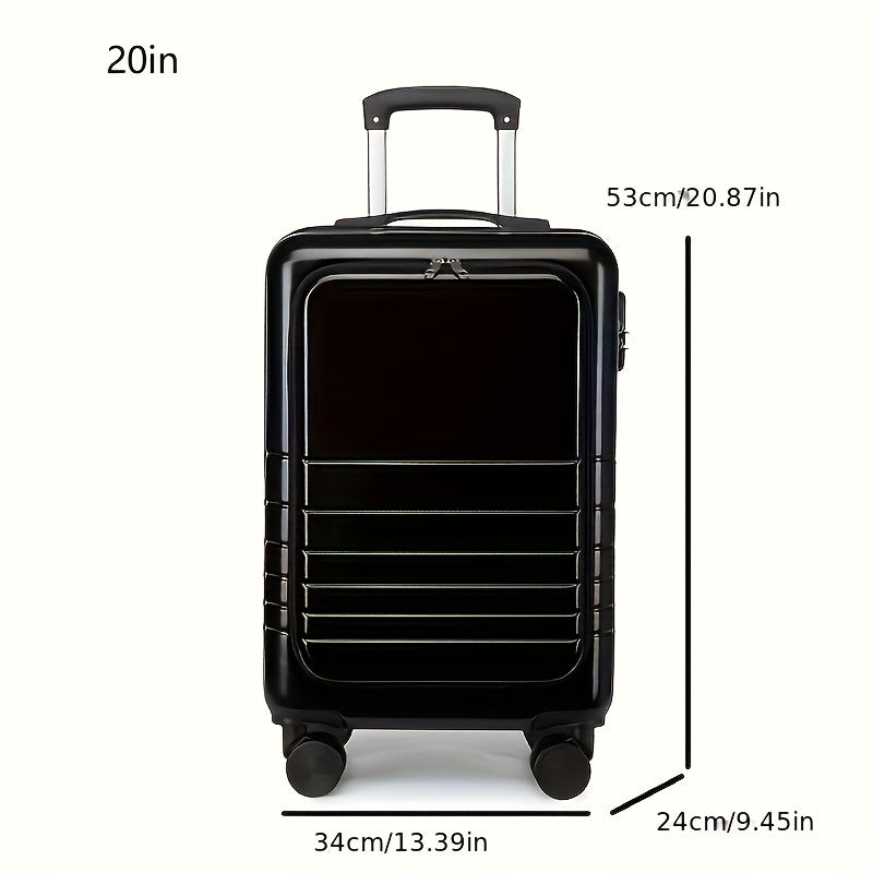 Koffer mit Frontfach für Laptop, Spinner-Räder, Passwort - WAGONER