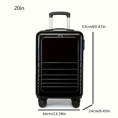 Koffer mit Frontfach für Laptop, Spinner-Räder, Passwort - WAGONER