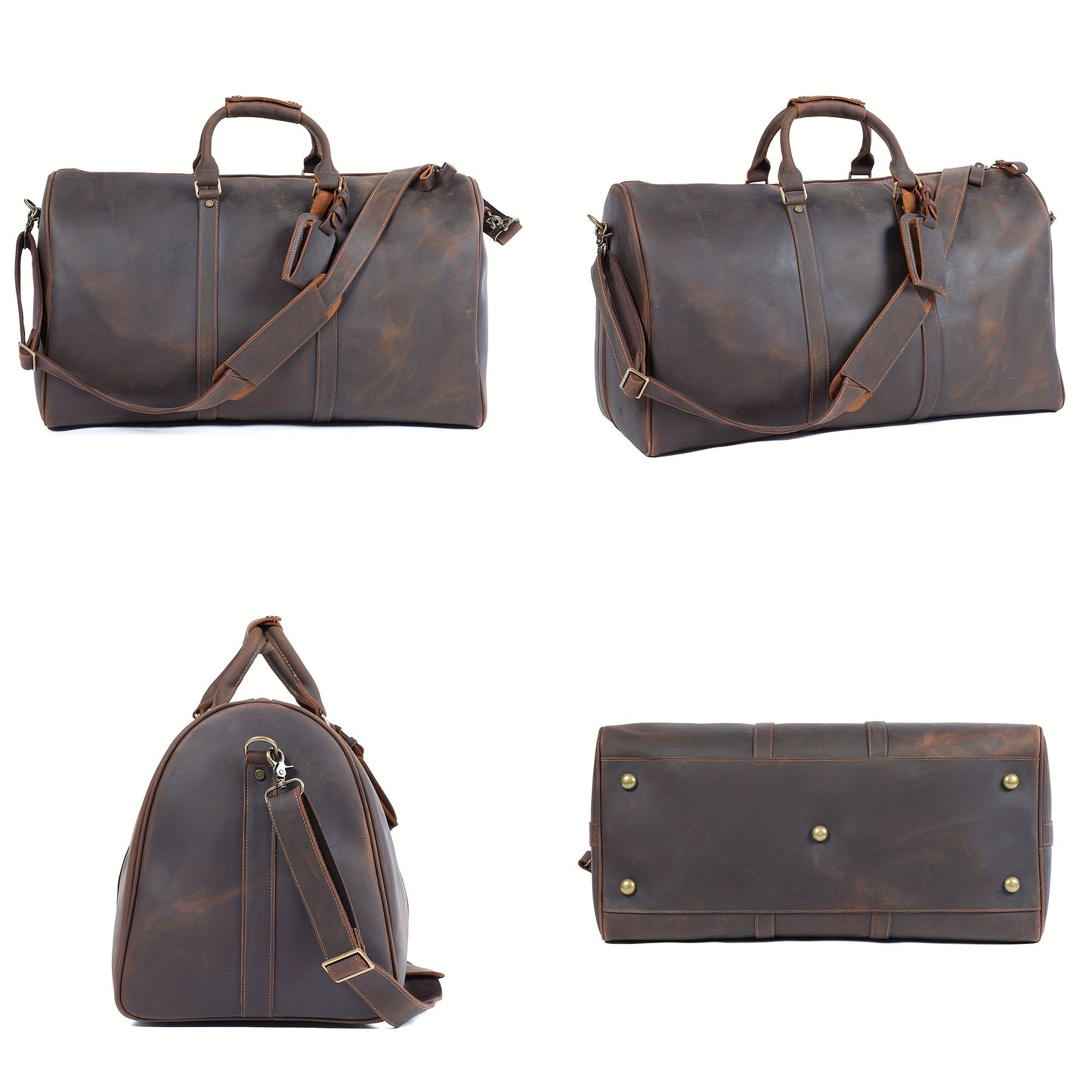 Vintage Herren-Reisetasche, Rindsleder, groß und praktisch - MOLINELLO