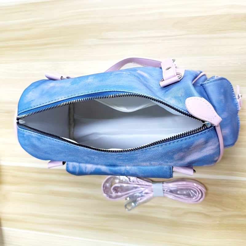 Dye Denim Umhängetasche mit mehreren Taschen - TAVELLE