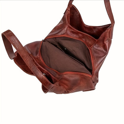 Vintage Hobo Henkeltasche, Kunstleder, mit Reißverschluss - LEONFORTE