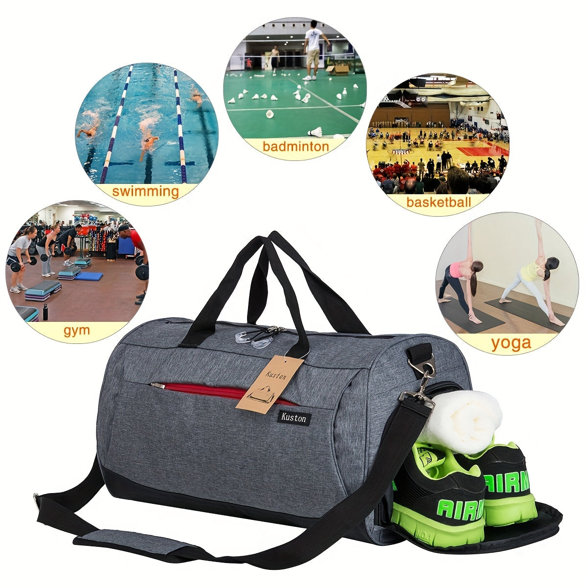 Robuste Sport-Fitness-Yoga-Tasche mit großer Kapazität - GLANDALE
