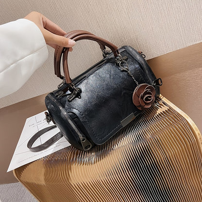 Handtasche, große Kapazität, mit modischen Blumenanhänger - GUALDO