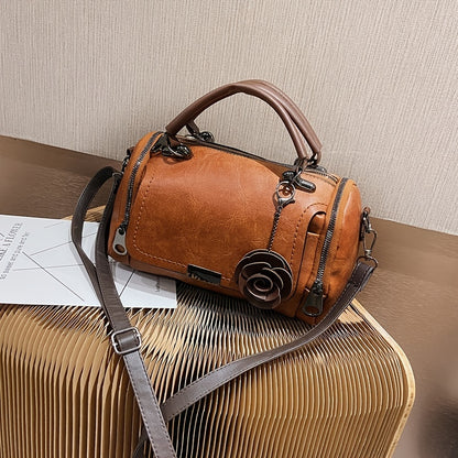 Handtasche, große Kapazität, mit modischen Blumenanhänger - GUALDO