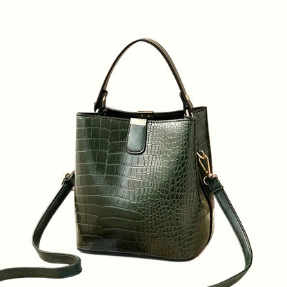 Retro-Handtasche mit Krokodilmuster, lässig, praktisch, modisch - CRISPIANO