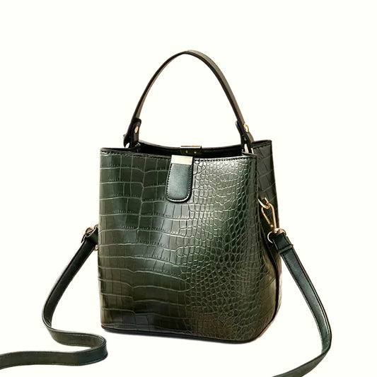 Retro-Handtasche mit Krokodilmuster, lässig, praktisch, modisch - CRISPIANO