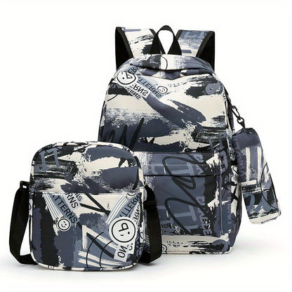 3-teiliges Set: Schultasche m. Umhängetasche & Federmäppchen - APETON