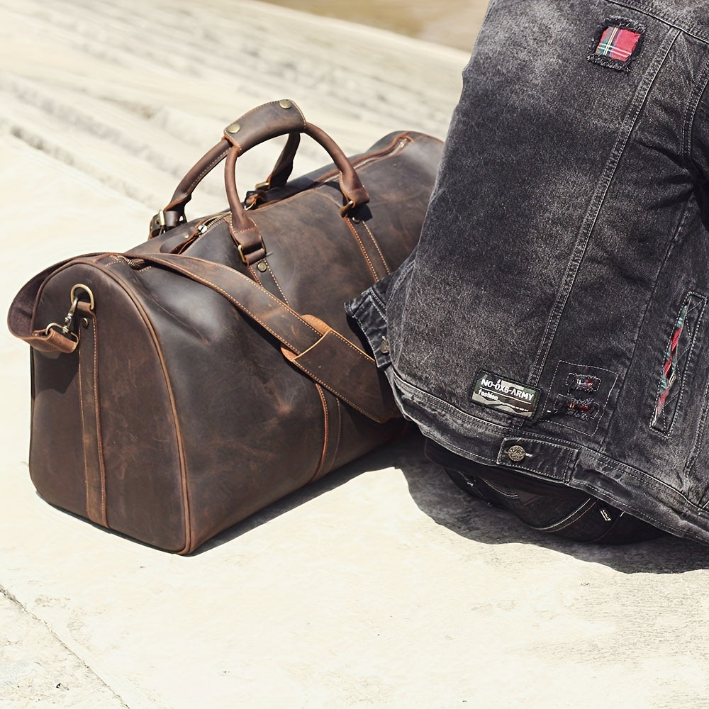 Vintage Herren-Reisetasche, Rindsleder, groß und praktisch - MOLINELLO