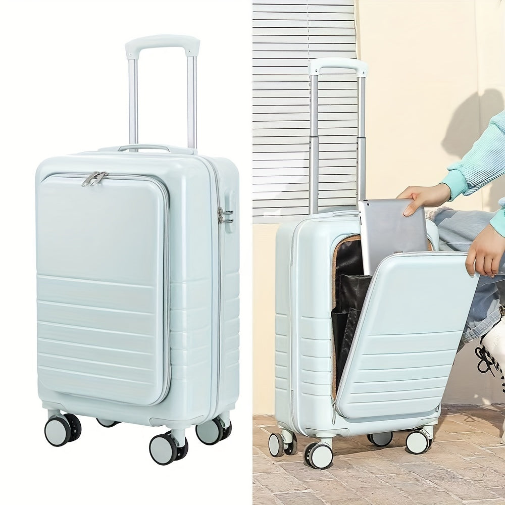 Koffer mit Frontfach für Laptop, Spinner-Räder, Passwort - WAGONER