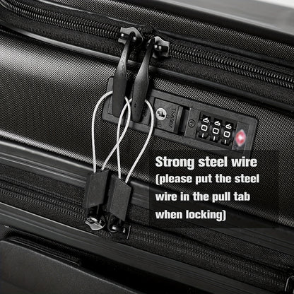 Hartschalen-Trolley Handgepäck mit 4 Spinnrädern, TSA-Schloss - MOORE