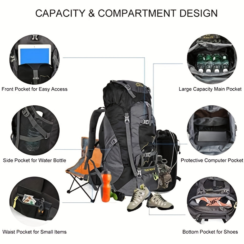 60L Sportrucksack, unisex, für Outdoor-Aktivitäten - FONTAS