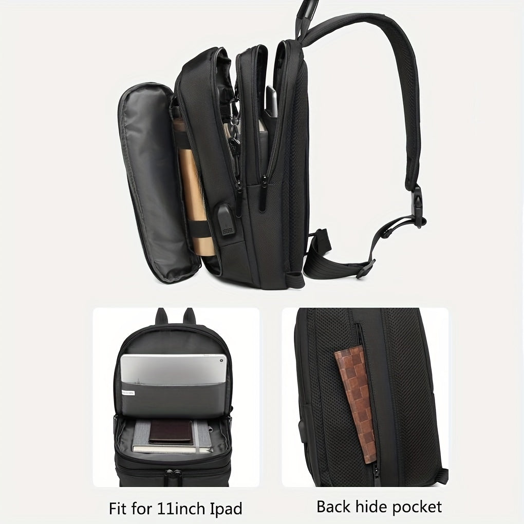 Brusttasche mit großer Kapazität und USB-Ladeanschluss - PELOTAS