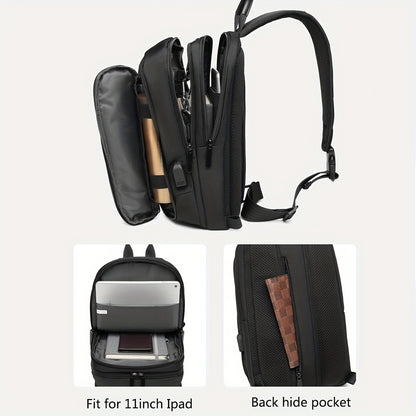 Brusttasche mit großer Kapazität und USB-Ladeanschluss - PELOTAS