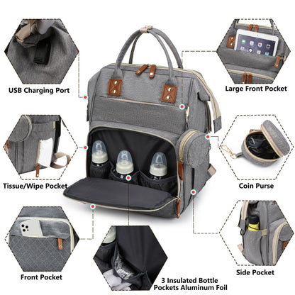 Wasserdichter Rucksack, ideal für Reisen und Schwangerschaft - LENTO