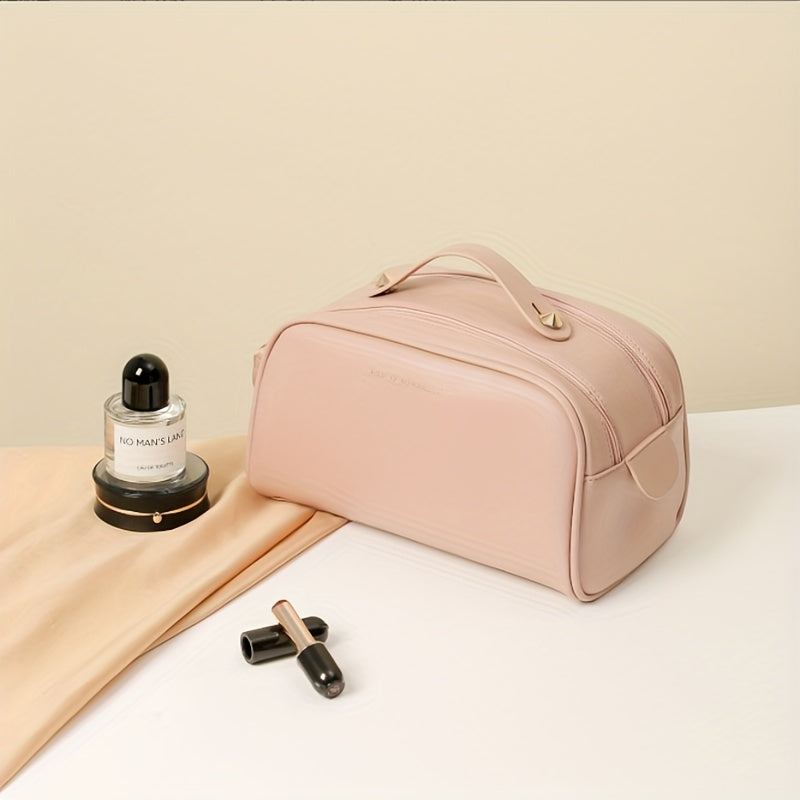 PU-Leder-Reißverschluss-Kosmetiktasche, Große Kapazität - CARRANCO