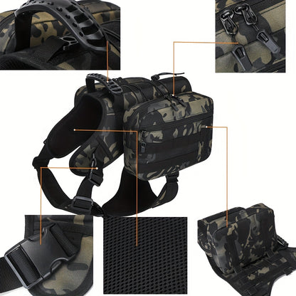 Hundesattelrucksack: Wasserdicht und mit abnehmbaren Taschen - FUKUROI