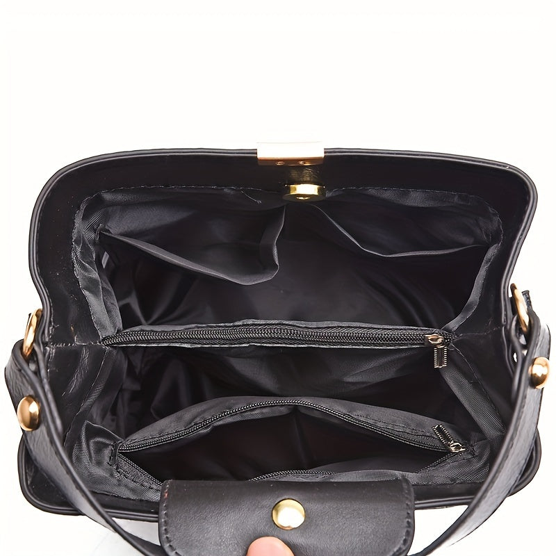 Retro-Handtasche mit Krokodilmuster, lässig, praktisch, modisch - CRISPIANO