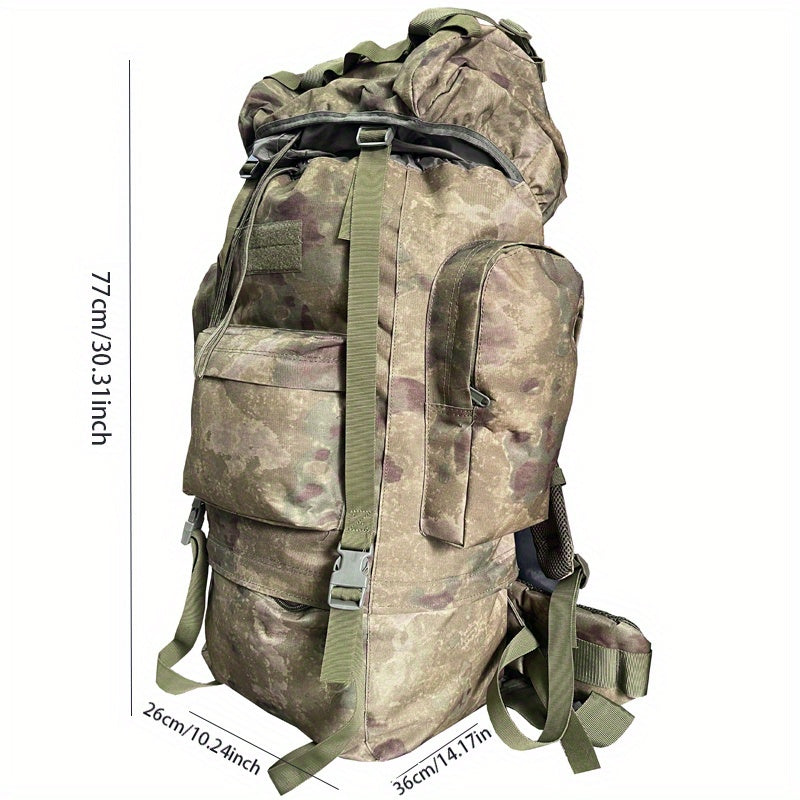 70L Rucksack mit Aluminiumrahmen für Outdoor, wasserdicht - HABAY