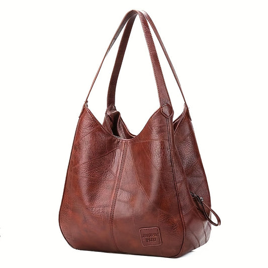 Vintage Hobo Henkeltasche, Kunstleder, mit Reißverschluss - LEONFORTE