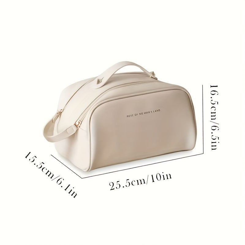 PU-Leder-Reißverschluss-Kosmetiktasche, Große Kapazität - CARRANCO